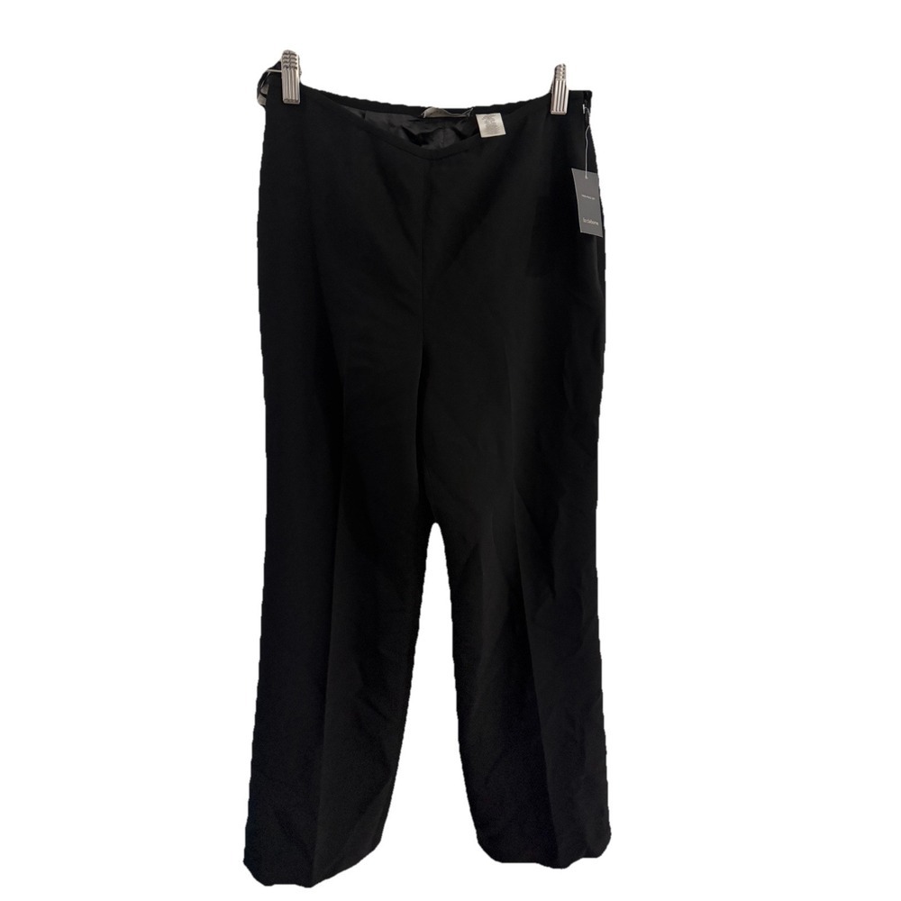 LIZ CLAIBORNE WOMENS PANTS SIZE 4P SUITS PETITE OFFICE WEAR BLACK MID‎ RISE